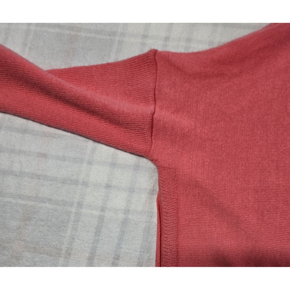 Mersea Womens Catalina Traveler Knit Sweater Side Splits Coral Pink OS - Picture 12 of 13